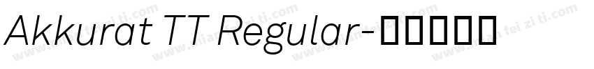 Akkurat TT Regular字体转换